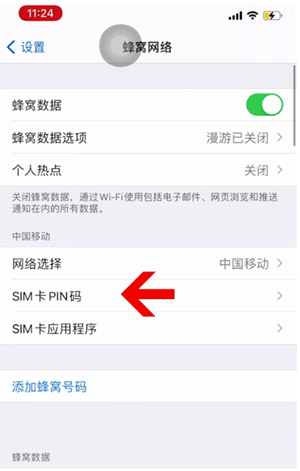 道里苹果14维修网分享如何给iPhone14的SIM卡设置密码 