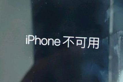 道里苹果服务网点分享锁屏界面显示“iPhone 不可用”如何解决 