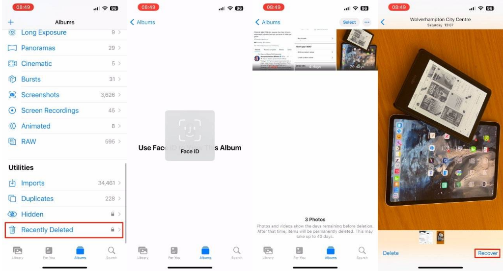 道里苹果14维修分享 iPhone14 上恢复已删除的照片 